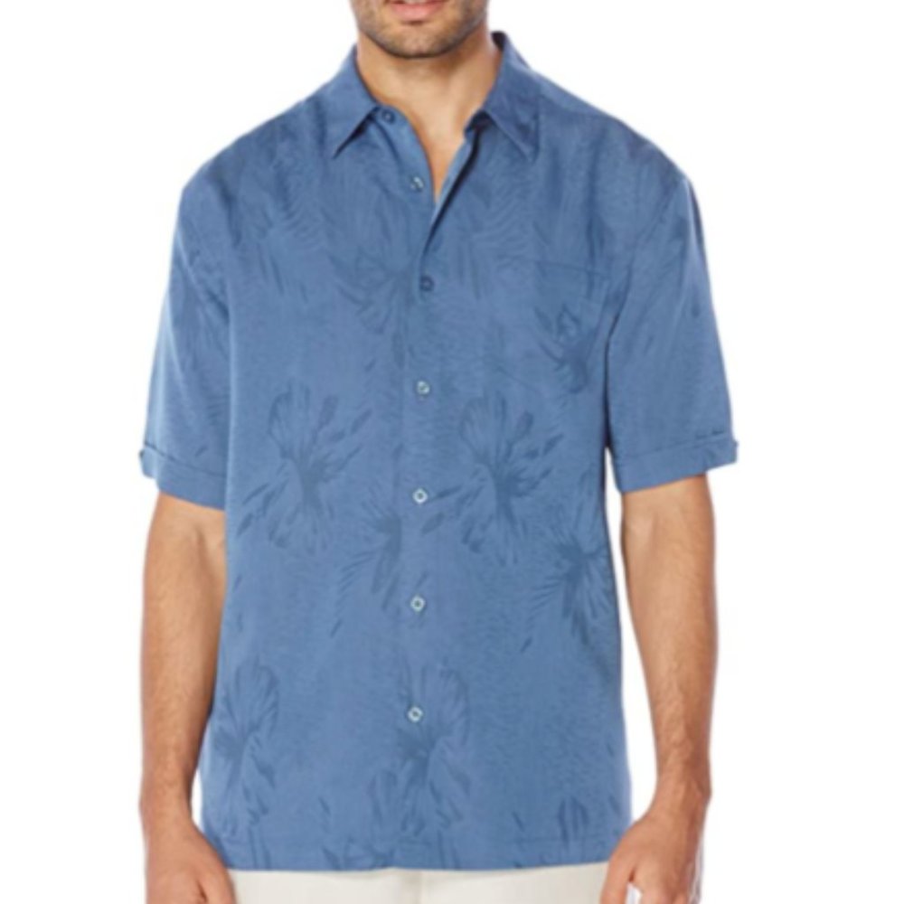 BIG AND TALL TWO-TONE FLORAL SHIRT